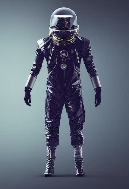 Retrato Realista De Un Astronauta En Traje Espacial Astronauta Retro