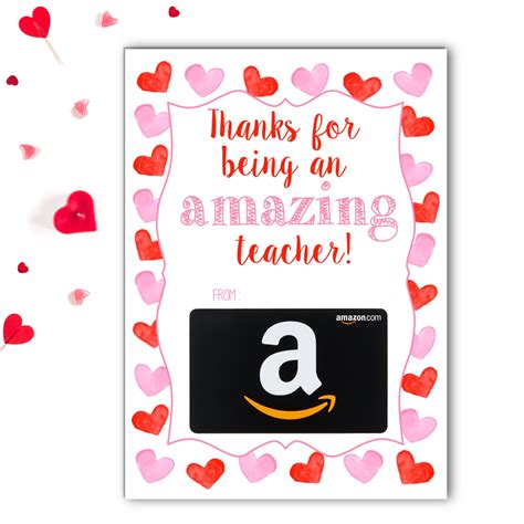 Amazon Teacher Valentine's Gift Card Holder - Rose Paper Press