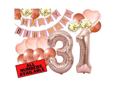 st birthday decorations   pink  rose gold st birthday