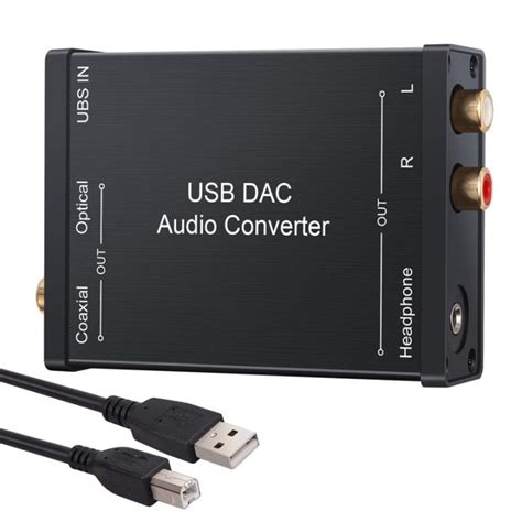 Usb To Spdif Coaxial And Mm Headphone Jack Converter Usb Dac Optical