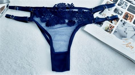 Conjunto De Lingerie Azul Marinho Elo Produtos Especiais