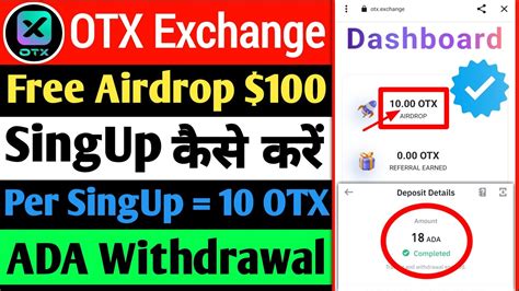 OTX Exchange Free Airdrop Per SingUp 10 OTX Token 1 OTX 10