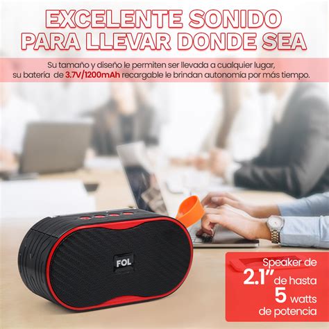 D S Bocina Port Til Bluetooth Recargable Con Antena Fol M Xico