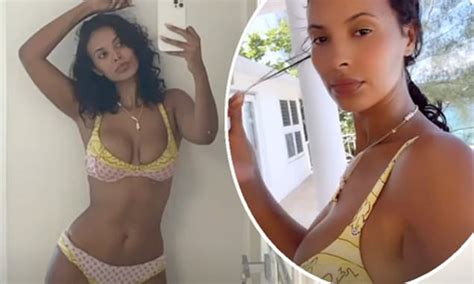Maya Jama Shows Off Her Phenomenal Figure In A Tiny Bikini Daily Mail Online