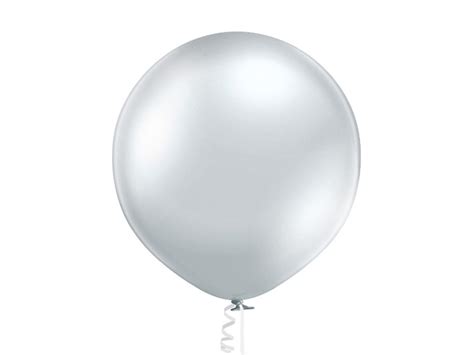 Balon Lateksowy Glossy Srebrny Olbrzym Cm Szt Balony