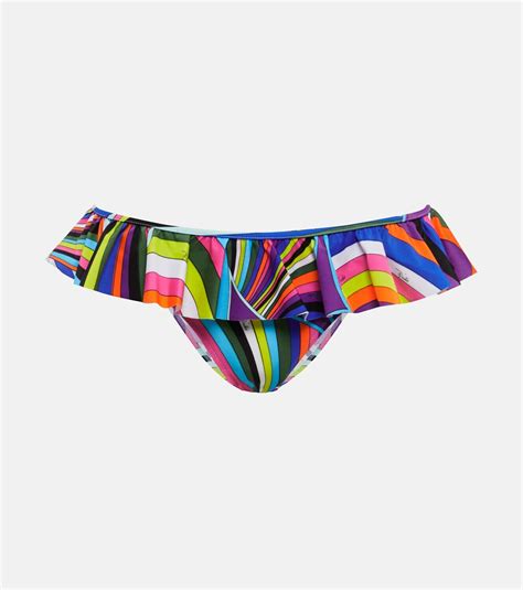 Pucci Ruffle Trimmed Printed Bikini Emilio Pucci