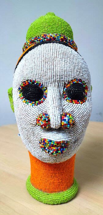 Beaded Head Cm Glass Beads Terracotta Bamileke Catawiki