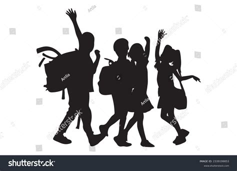 Silhouette Of Child School Bag: Over 3,405 Royalty-Free Licensable ...