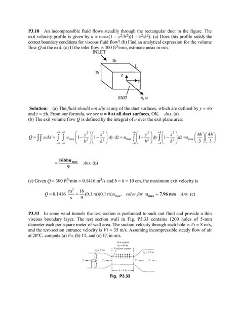 Fluid Mechanics Problems & Solutions: Incompressible Flow