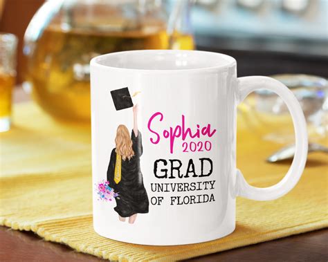 Custom Graduation Gifts, 11oz Coffee Mugs for Women - Choose Hair, Ski – RobustCreative Long ...