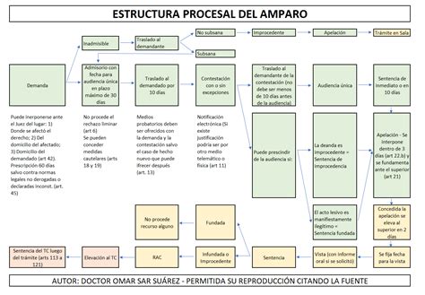 Estructura Del Nuevo Proceso De Amparo Esquema De Omar Sar Lp