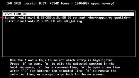 Centos Rhel How To Boot Into Single User Mode The Geek Diary