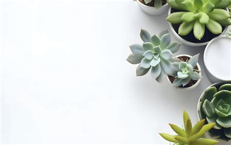 Premium AI Image | A bunch of succulents on a white background