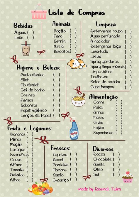 Diy Lista De Compras