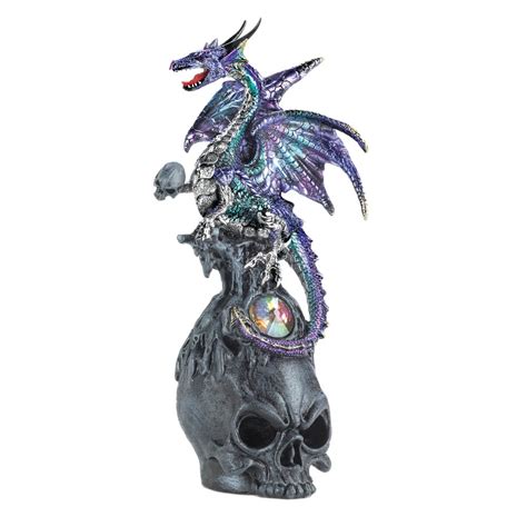 Purple And Blue Dragon Figurine, Dragon Figurines Small, Polyresin ...