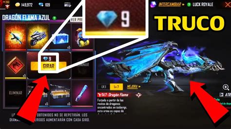 TRUCO PARA SACAR LA AK DRAGÓN FLAMA AZUL CON 9 DIAMANTES EN FREE FIRE