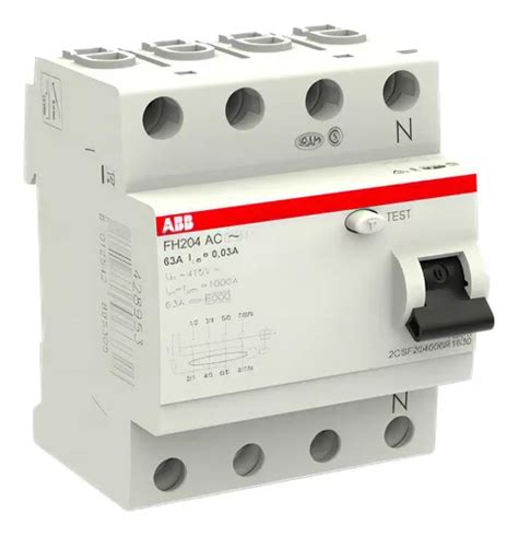 Interruptor Diferencial Miniatura Para Riel Din Abb Fh Fh Ac