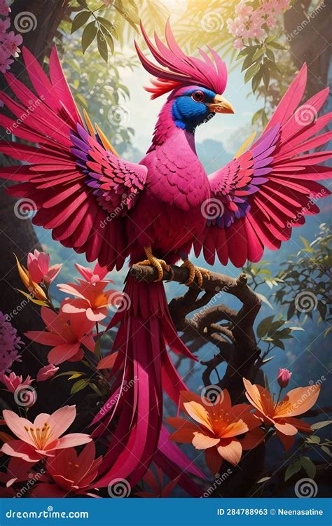 The Mystical Bird Of The Philippine Folklore Pink Ibong Adarna Stock