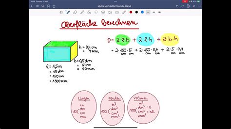Oberfl Che Berechnen Mit Unterschiedlichen Einheiten