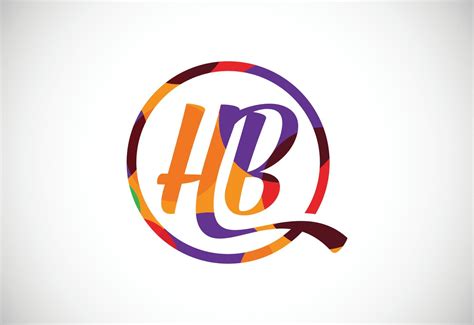 Colorful Letter H B Logo Design Vector Modern Logo For Business