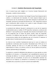 Unidad Iv La Declaracion Del Imputado Docx Unidad Iv An Lisis