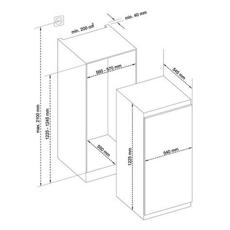 Sharp SJ LE192M1X EU Einbau Kühlschrank mit Gefrierfach Schlepp