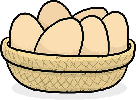 40 Raw Eggs In Basket Stock Illustrations Royalty Free Vector