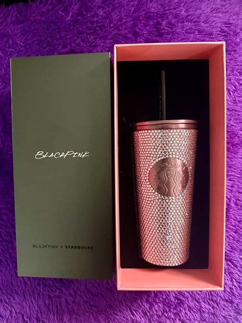 Tumbler Starbucks X Blackpink Rhinestone Lisa Pick New Kitchen