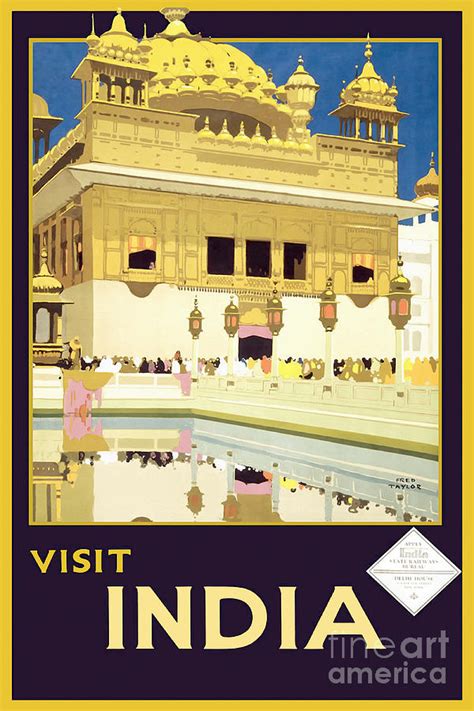 Vintage India Travel Poster Photograph By Jon Neidert Fine Art America