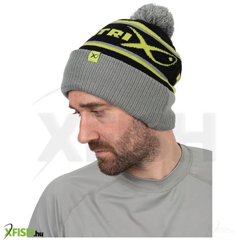 Matrix Thinsulate Bobble Hat Kötött Bojtos Sapka Horgász