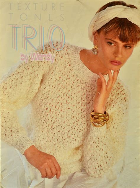 Vintage 1980s Wendy Ladys Patterned Sweater Knitting Pattern No 934