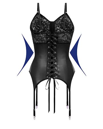 Avidlove Back Lace Up Corset Black Corset Bodysuit Women Lace Lingerie