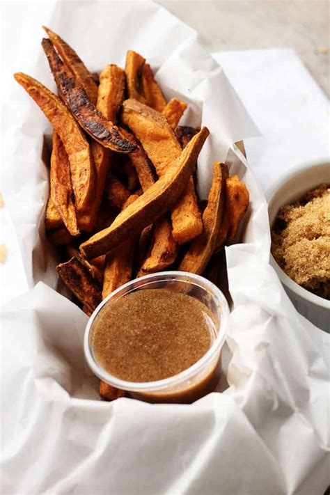 Sweet Potato Fries With Cinnamon Sugar Dipping Sauce {a Tasty Side With A Sweet Kick}