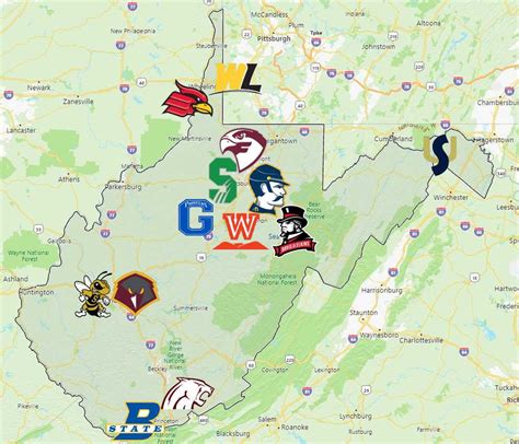 Sports Teams in West Virginia - Sport League Maps