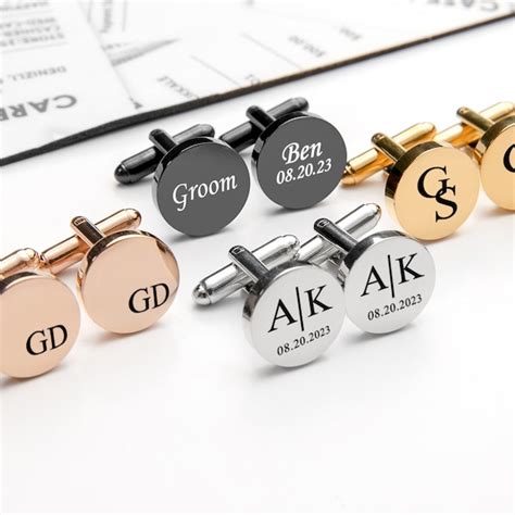 Engraved Cufflinks - Etsy