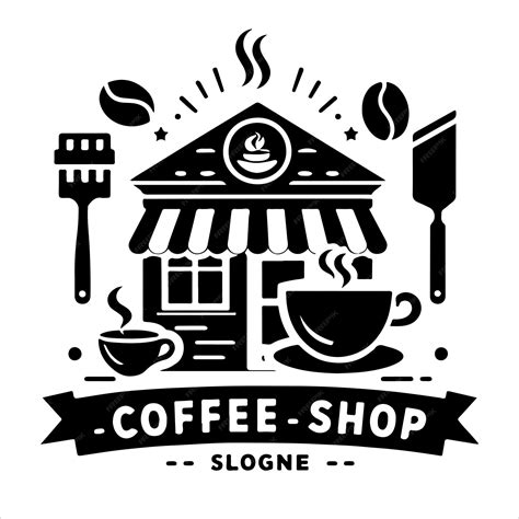 Premium Vector Coffee Shop Logo Silhouette Vector Illustration