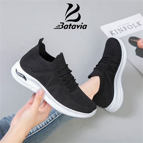 Jual Batavia Wanita Ultra Ringan Hitam Sepatu Slip On Sepatu