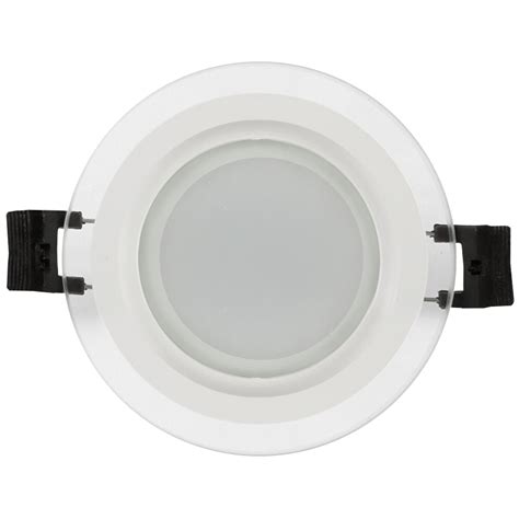 Panneau En Verre Led Encastrable Cercle W K V Ac Ip