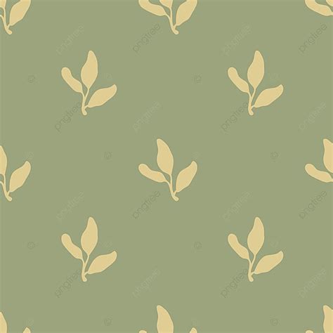 Boho Aesthetic Seamless Pattern With Small Plant Leaves Background, Tee ...