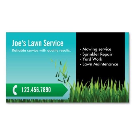 Landscaping Lawn Care Mower Business Card Template Zazzle Artofit