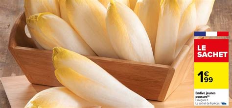 Promo Endive Jeunes Pousses Chez Carrefour Market