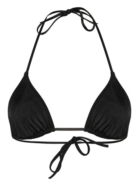 Dsquared Tie Fastening Bikini Top Black Farfetch Uk