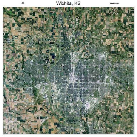 Aerial Photography Map Of Wichita Ks Kansas