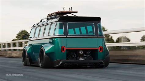 Ultra Widebody Volkswagen Bus Volkswide Looks Like A Porsche Racing