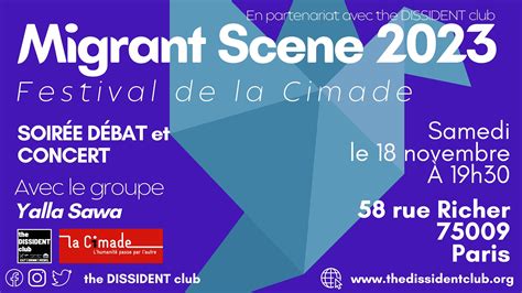 Soir E D Bat Concert Migrantsc Ne Festival De La Cimade L