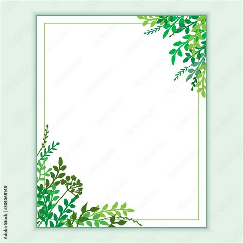 Earth Day Banner With Spring Green Leaves Branches Wedding Floral