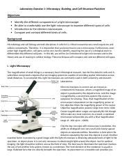 Lab01 Microscopy Online Doc Laboratory Exercise 1 Microscopy