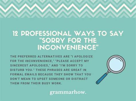 12 Professional Ways to Say "Sorry for the Inconvenience"