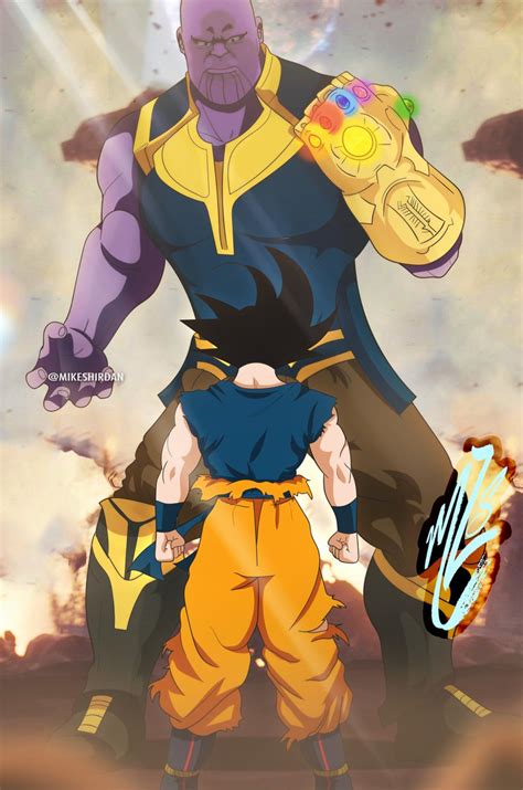 Goku Vs Thanos Seria Batalla Epica Entre Ambos Dragon Ball Art