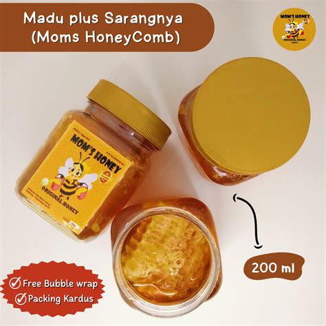 Manjur MADU SARANG ASLI Terbaik By Moms Honey Moms HoneyComb Asli